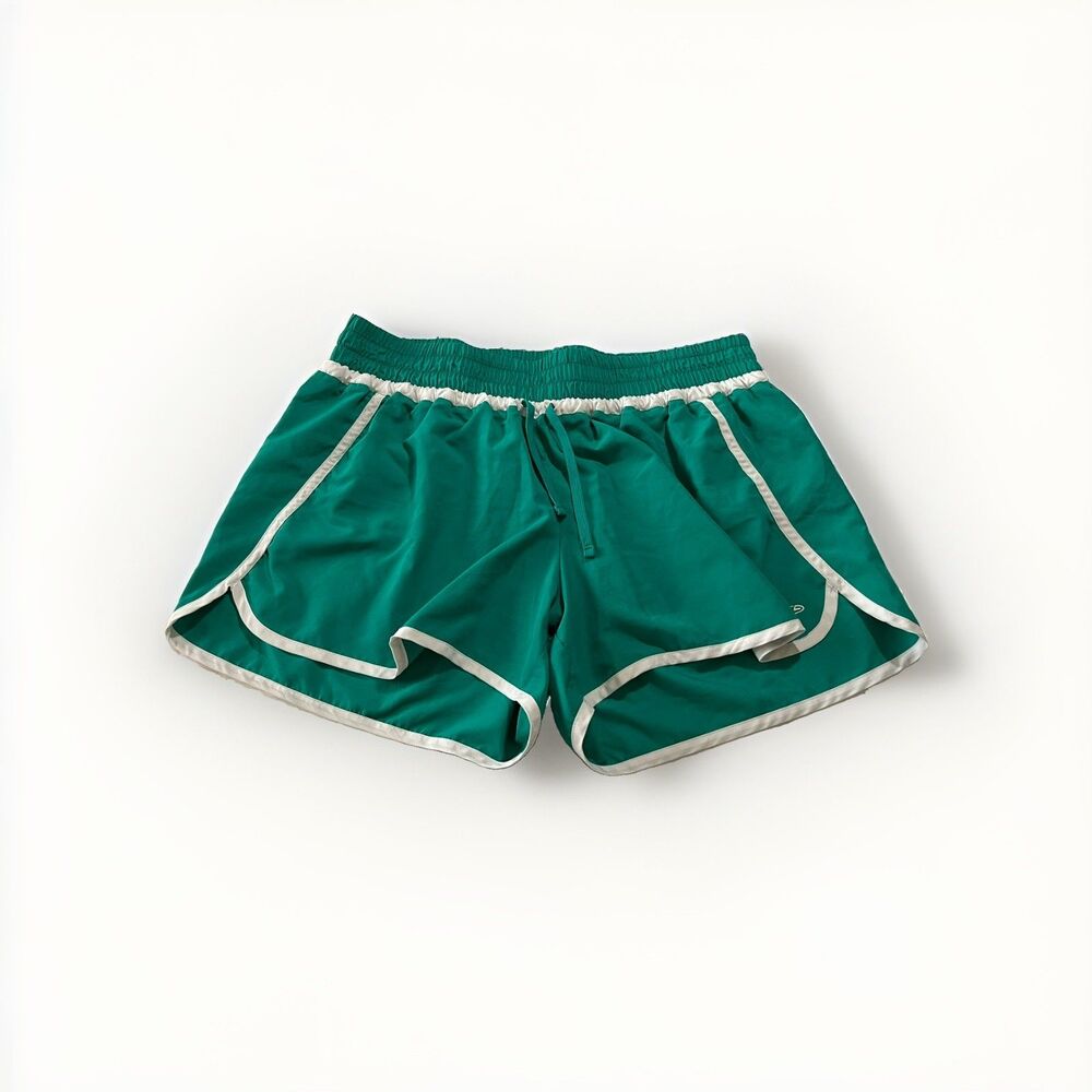 C9 Champion Women's Size XXL Green Athletic Running Shorts White Trim Drawcord